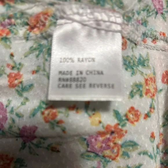 Cynthia Rowley Bohemian Floral Button Front Maxi Skirt Size Large W13”-19” - Picture 6 of 6